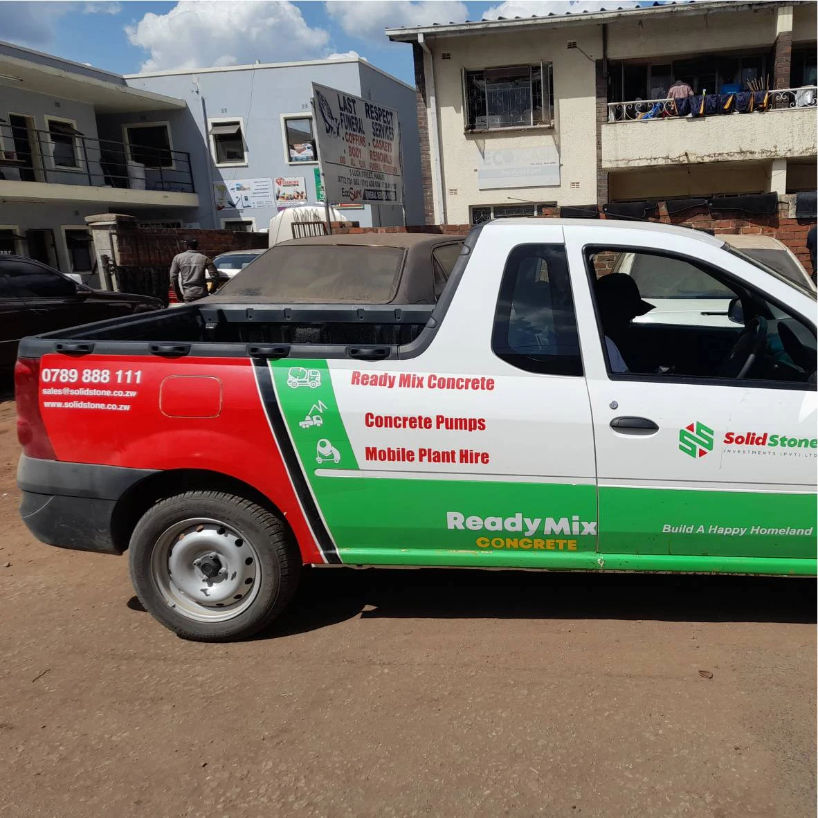 Commercial vehicle with full-colour branding applied across the body panels by Soho Connect